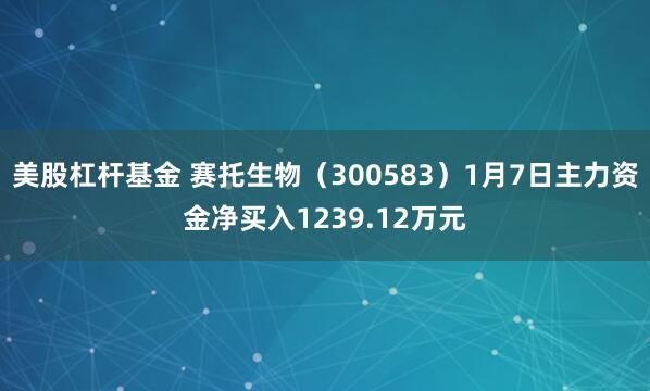 美股杠杆基金 赛托生物（300583）1月7日主力资金净买入1239.12万元