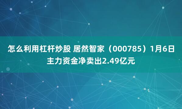 怎么利用杠杆炒股 居然智家（000785）1月6日主力资金净卖出2.49亿元