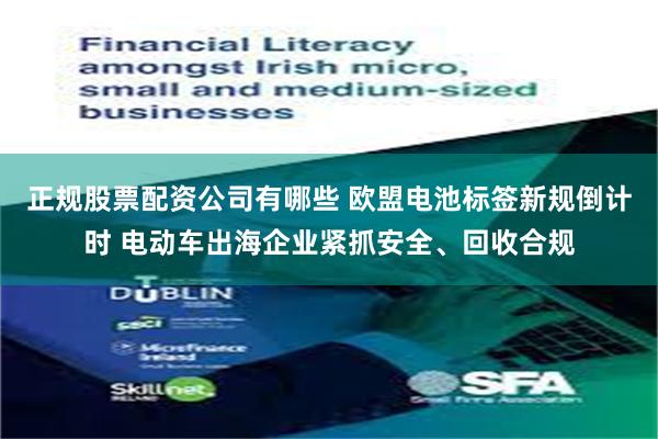 正规股票配资公司有哪些 欧盟电池标签新规倒计时 电动车出海企业紧抓安全、回收合规